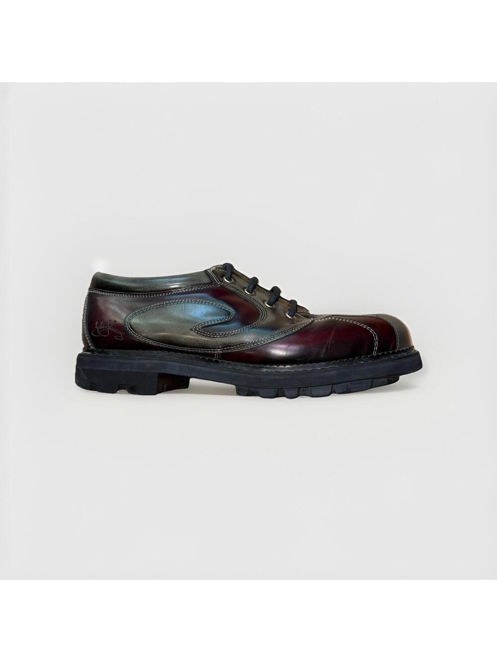 John Fluevog Angels Derby Shoes Men’s Size 10 Burgundy Black Platform Vintage
